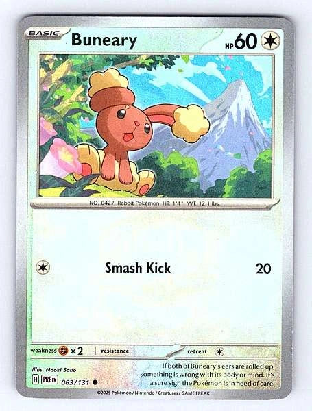 Buneary Master Ball 083/131 Prismatic Evolutions Common NM Pokemon TCG