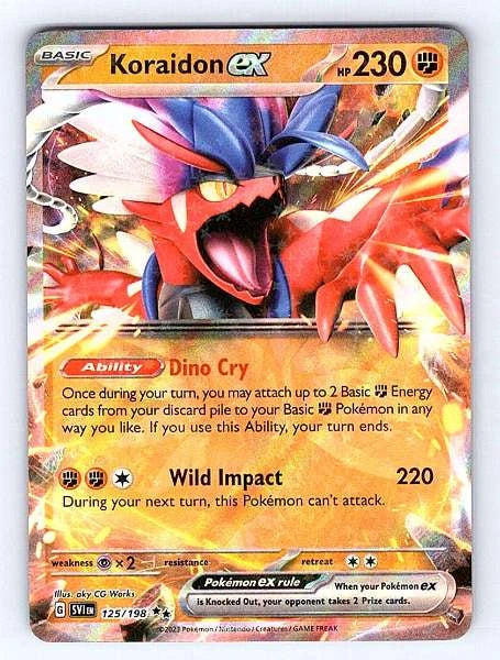 Koraidon ex 125/198 Scarlet & Violet Ultra Rare NM Pokemon TCG