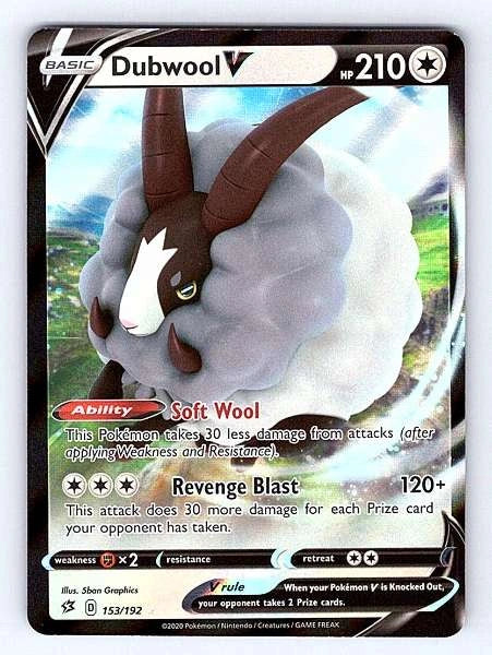 Dubwool V 153/192 Rebel Clash Ultra Rare NM Pokemon TCG