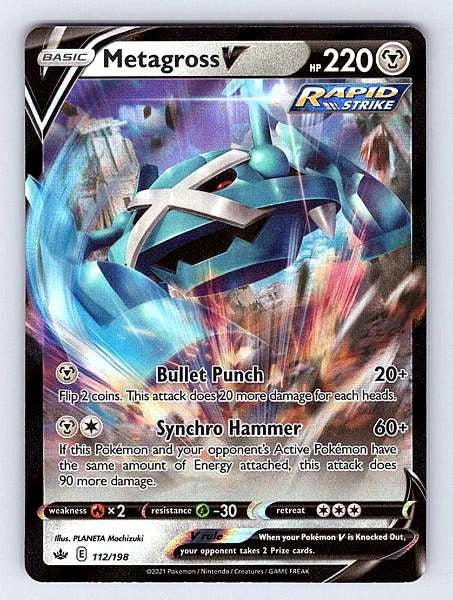Metagross V 112/198 Chilling Reign Ultra Rare NM Pokemon TCG