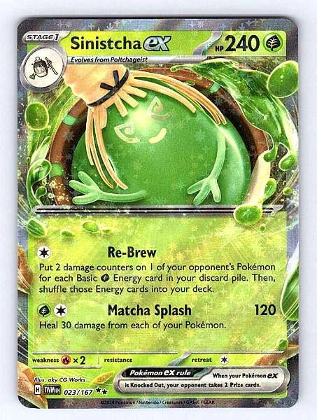 Sinistcha ex 023/167 Twilight Masquerade Ultra Rare NM Pokemon TCG
