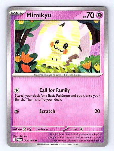 Mimikyu 042/094 Phantasmal Flames Common NM Pokemon TCG
