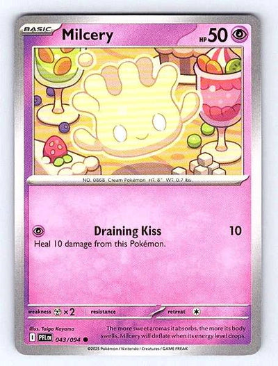 Milcery 043/094 Phantasmal Flames Common NM Pokemon TCG