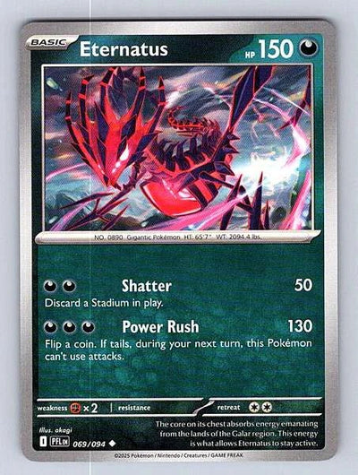 Eternatus 069/094 Phantasmal Flames Rare LP Pokemon TCG