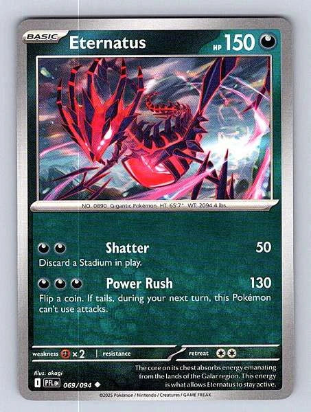 Eternatus 069/094 Phantasmal Flames Rare LP Pokemon TCG