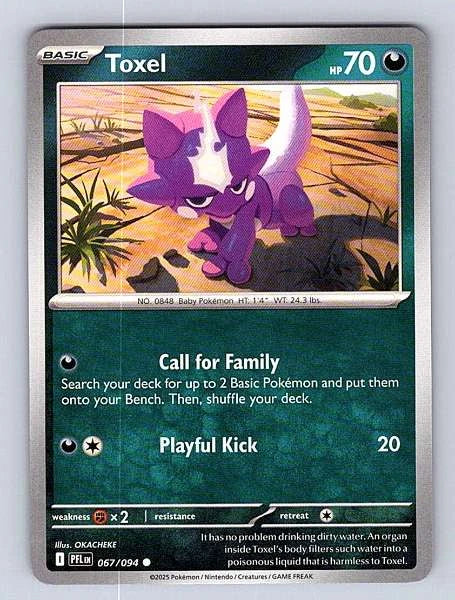 Toxel 067/094 Phantasmal Flames Common LP Pokemon TCG