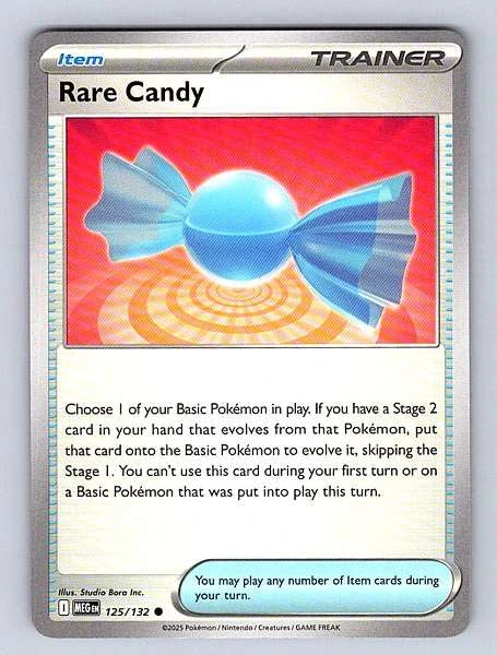 Rare Candy 125/132 Mega Evolution Common NM Pokemon TCG