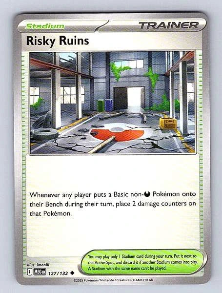 Risky Ruins 127/132 Mega Evolution Uncommon NM Pokemon TCG