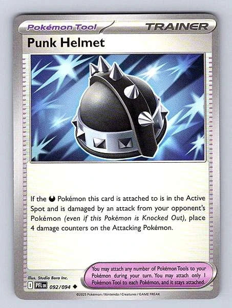 Punk Helmet 092/094 Phantasmal Flames Common NM Pokemon TCG