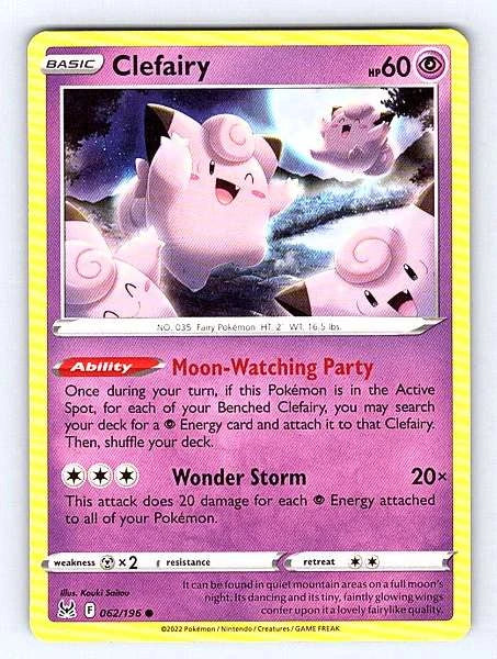 Clefairy 062/196 Lost Origin Common NM Pokemon TCG