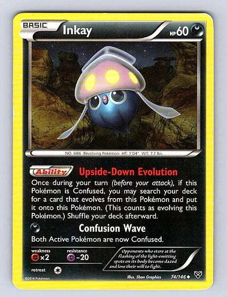Inkay 74/146 XY Base Set Common LP Pokemon TCG