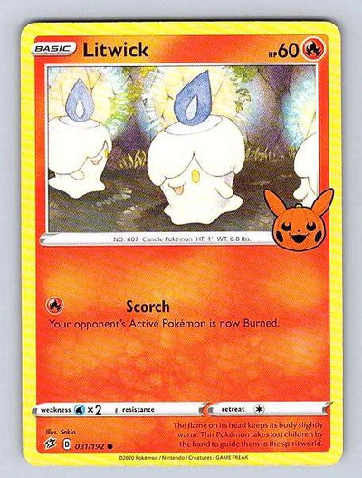 Litwick 031/192 Rebel Clash Common NM Pokemon TCG