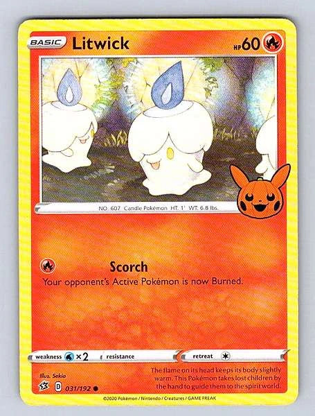 Litwick 031/192 Rebel Clash Common NM Pokemon TCG