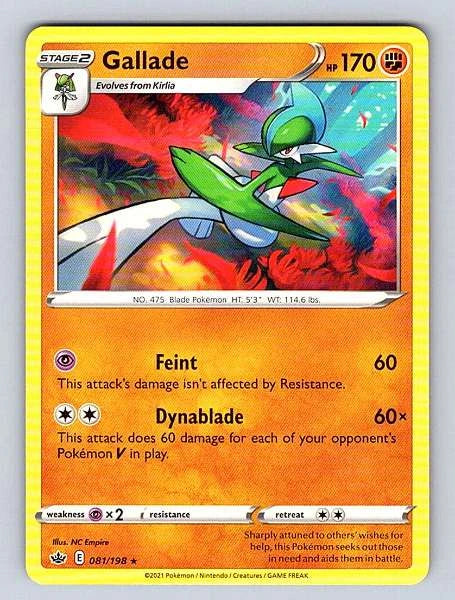 Gallade 081/198 Chilling Reign Rare NM Pokemon TCG