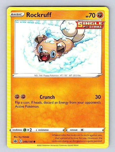 Rockruff 086/198 Chilling Reign Common NM Pokemon TCG