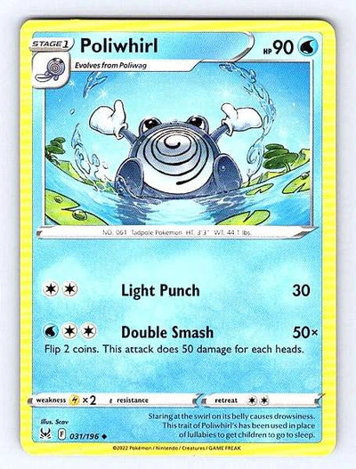 Poliwhirl 031/196 Lost Origin Common NM Pokemon TCG