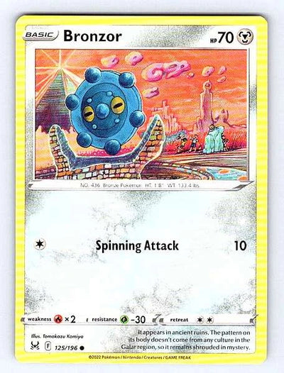 Bronzor 125/196 Lost Origin Common NM Pokemon TCG