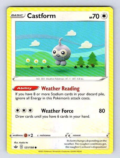 Castform 121/198 Chilling Reign Common NM Pokemon TCG