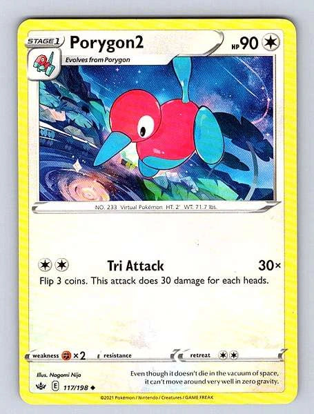 Porygon2 117/198 Chilling Reign Common NM Pokemon TCG
