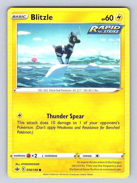 Blitzle 050/198 Chilling Reign Common NM Pokemon TCG