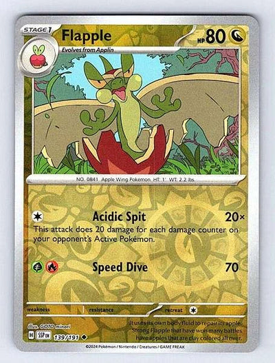 Flapple 139/191 Surging Sparks Uncommon NM Pokemon TCG