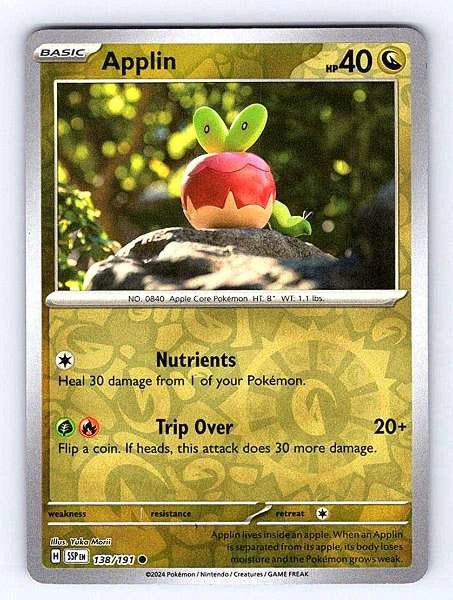 Applin 138/191 Surging Sparks Common NM Pokemon TCG