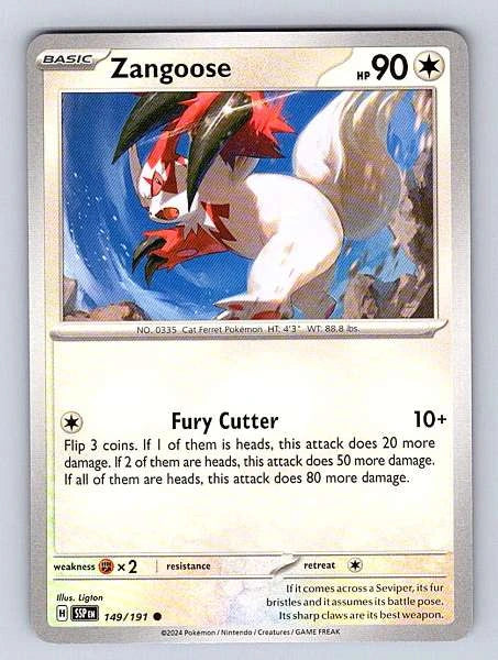 Zangoose 149/191 Surging Sparks Common NM Pokemon TCG