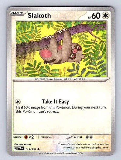 Slakoth 145/191 Surging Sparks Common MP Pokemon TCG