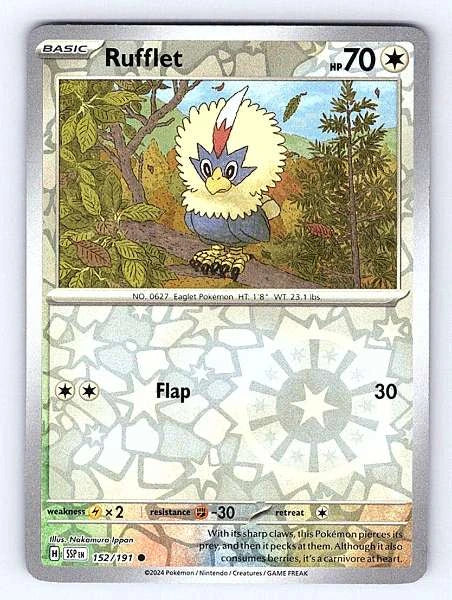 Rufflet 152/191 Surging Sparks Common NM Pokemon TCG