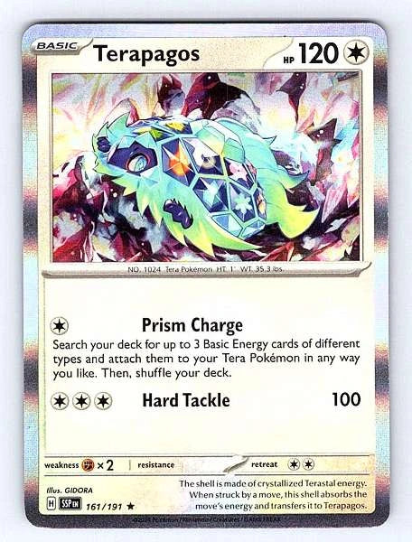 Terapagos 161/191 Surging Sparks Rare NM Pokemon TCG