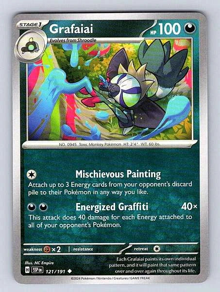 Grafaiai 121/191 Surging Sparks Uncommon NM Pokemon TCG