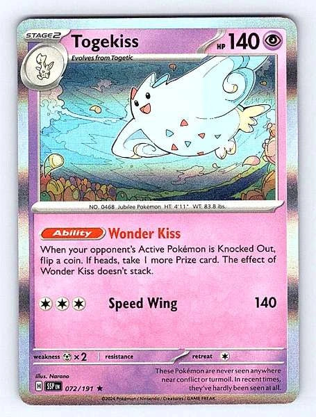 Togekiss 072/191 Surging Sparks Rare NM Pokemon TCG