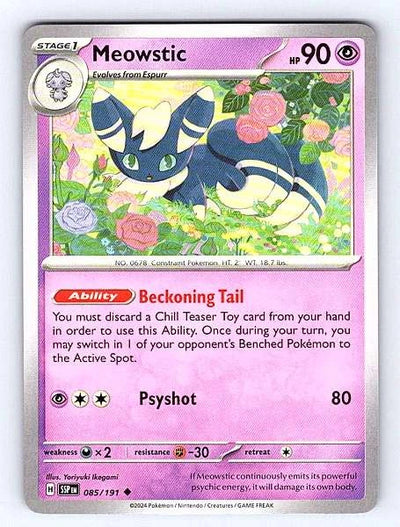 Meowstic 085/191 Surging Sparks Common NM Pokemon TCG
