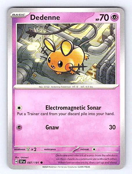 Dedenne 087/191 Surging Sparks Common NM Pokemon TCG