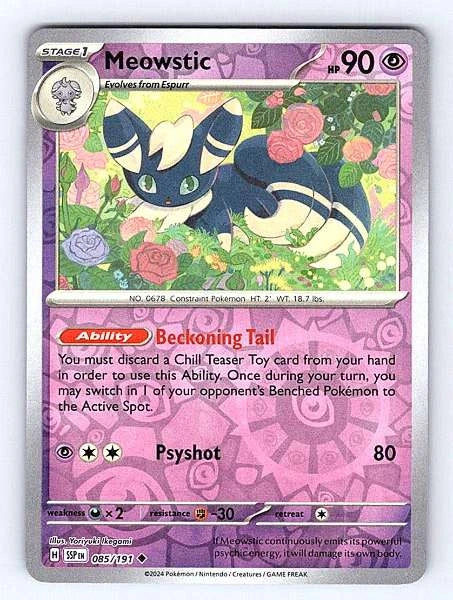Meowstic 085/191 Surging Sparks Rare NM Pokemon TCG