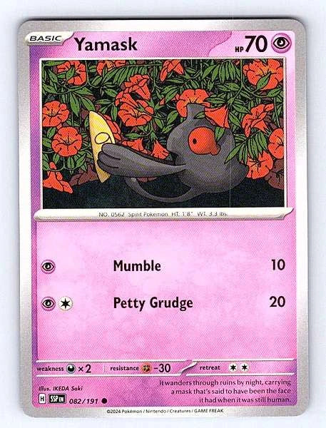Yamask 082/191 Surging Sparks Common NM Pokemon TCG