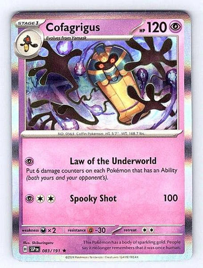 Cofagrigus 083/191 Surging Sparks Rare NM Pokemon TCG