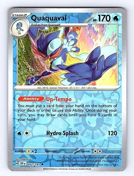 Quaquaval 052/191 Surging Sparks Rare NM Pokemon TCG