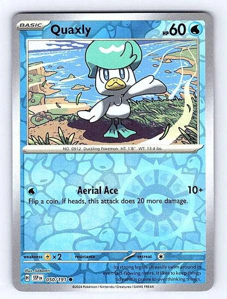 Quaxly 050/191 Surging Sparks Common NM Pokemon TCG
