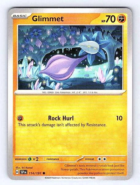Glimmet 114/191 Surging Sparks Common NM Pokemon TCG