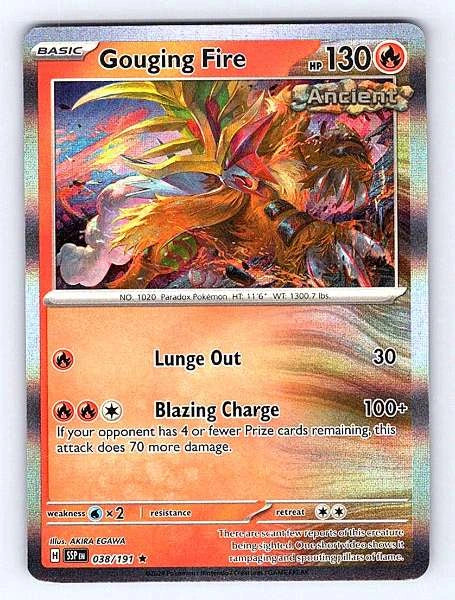 Gouging Fire 038/191 Surging Sparks Rare NM Pokemon TCG