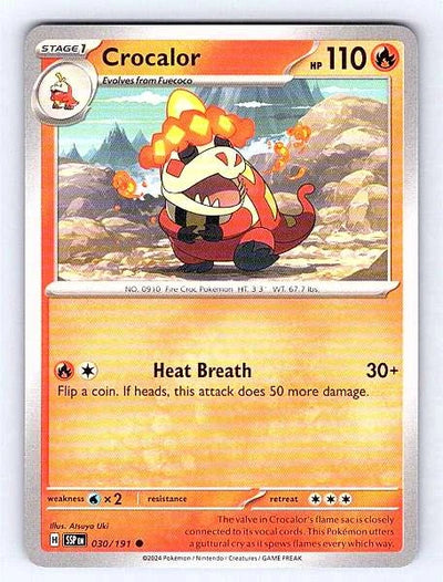 Crocalor 030/191 Surging Sparks Common NM Pokemon TCG