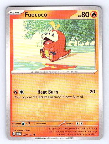Fuecoco 029/191 Surging Sparks Common NM Pokemon TCG