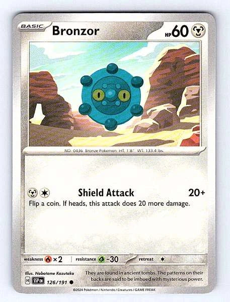 Bronzor 126/191 Surging Sparks Common NM Pokemon TCG