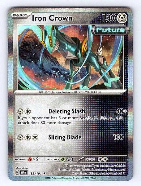 Iron Crown 132/191 Surging Sparks Rare NM Pokemon TCG