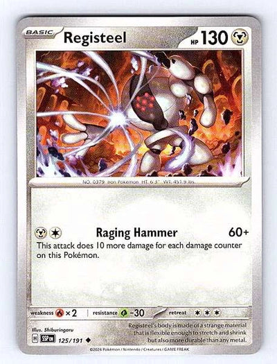 Registeel 125/191 Surging Sparks Rare NM Pokemon TCG