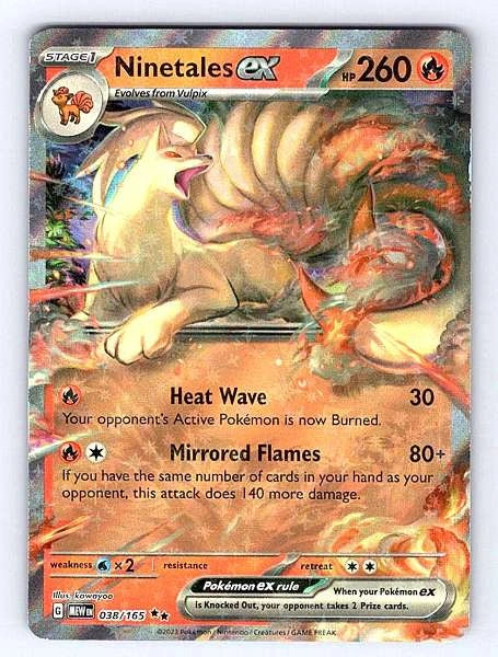 Ninetales ex 038/165 151 Ultra Rare LP Pokemon TCG