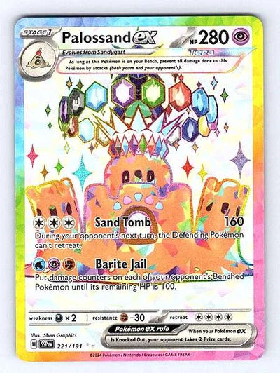 Palossand ex 221/191 Surging Sparks Ultra Rare NM Pokemon TCG