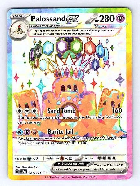 Palossand ex 221/191 Surging Sparks Ultra Rare NM Pokemon TCG