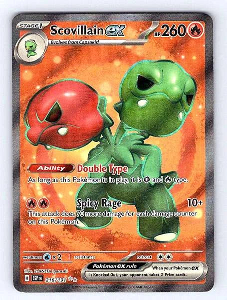 Scovillain ex 216/191 Surging Sparks Ultra Rare NM Pokemon TCG